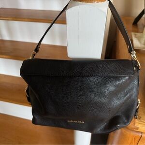 Michael Kors Black Pebbled Leather Shoulder Bag